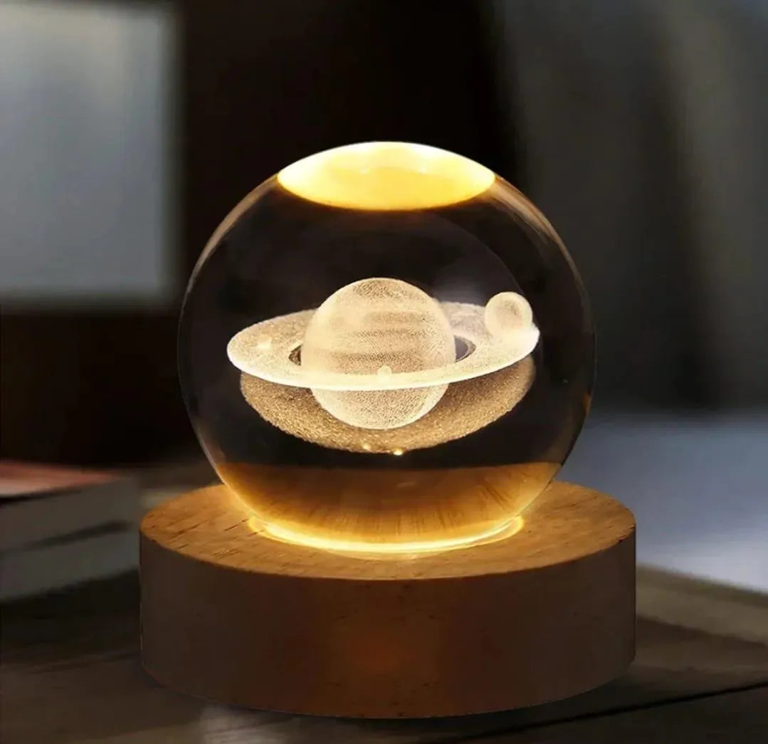 3D Crystal Planet Lamp 🪐✨ | Luxury &amp; Aesthetic Home Decor